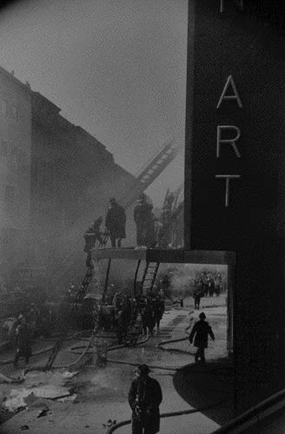Elliott Erwitt Fire at the Museum of Modern Art NYC, 1958 Gelatin Silver Print