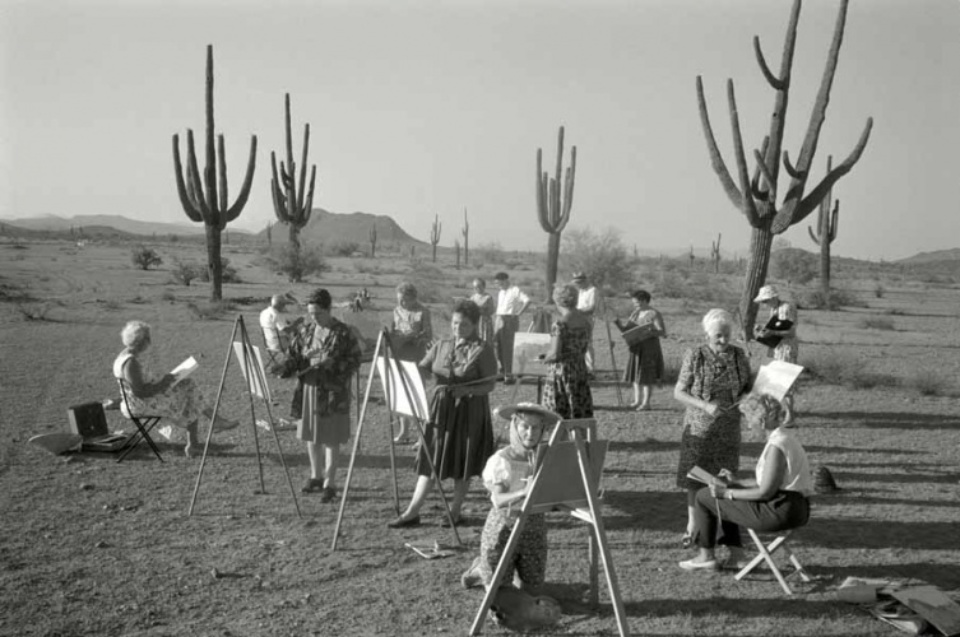 Max Scheler Malkurs für wohlhabende Pensionärinnen, Arizona, USA 1962