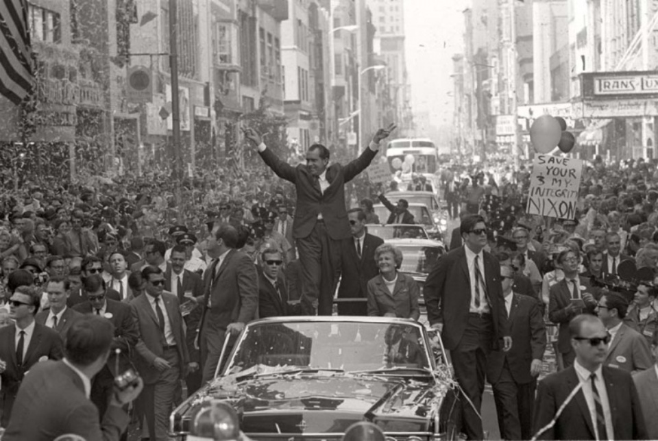 Max Scheler Richard Nixon im Wahlkampf, Philadelphia, USA 1968
