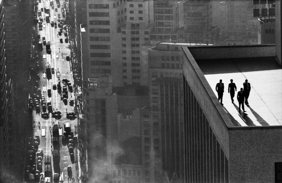 René Burri Men on Rooftop Sao Paulo, Brazil, 1960 Signed, titled and dated on verso Gelatin silver print, printed later