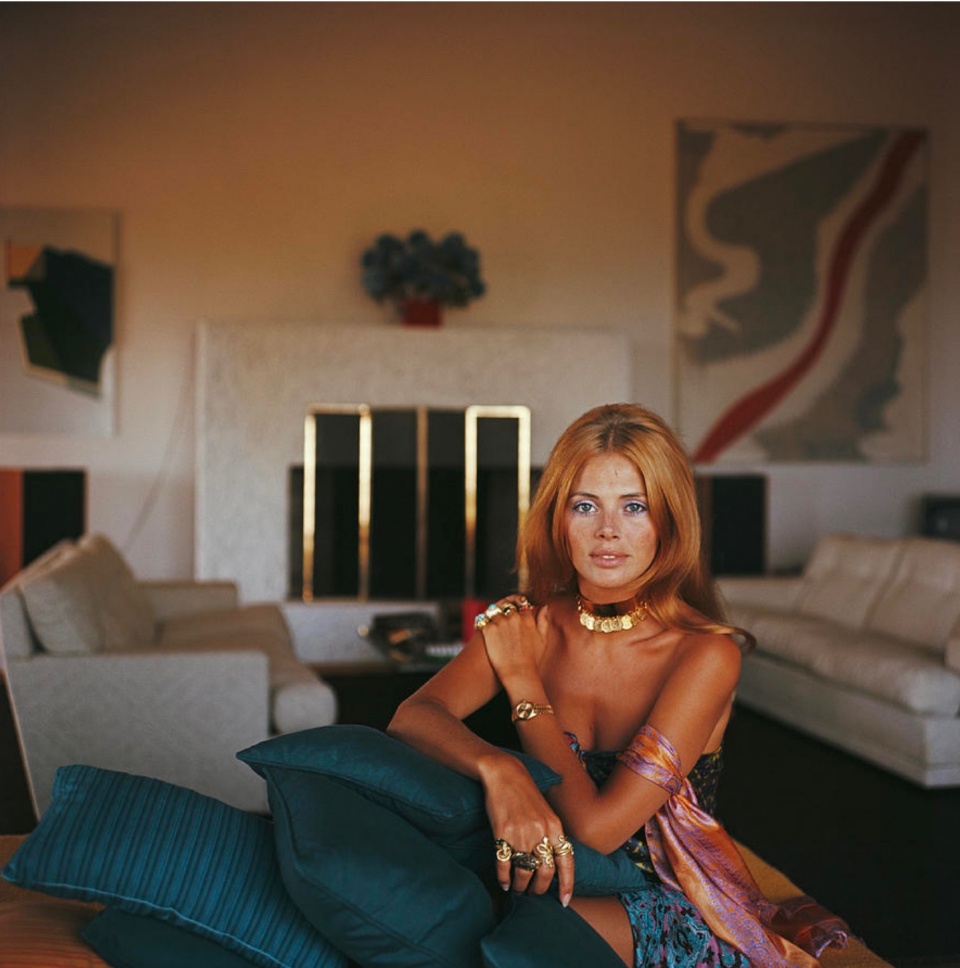 Slim Aarons. Britt Ekland in Porto Ercole, Italy, 1969