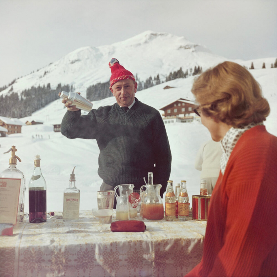 Slim Aarons. 'Lech Ice Bar', Lech, Austria, 1960